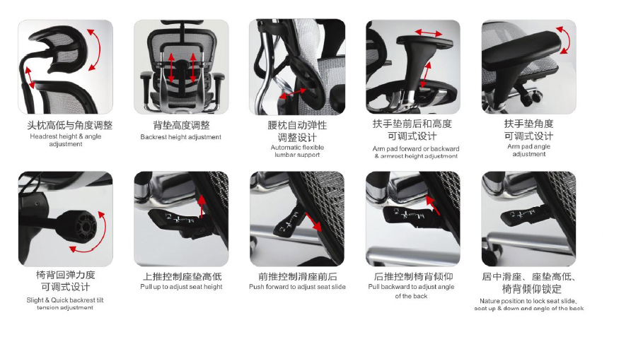 南京金豪办公椅功能介绍，南京金豪电脑椅功能介绍