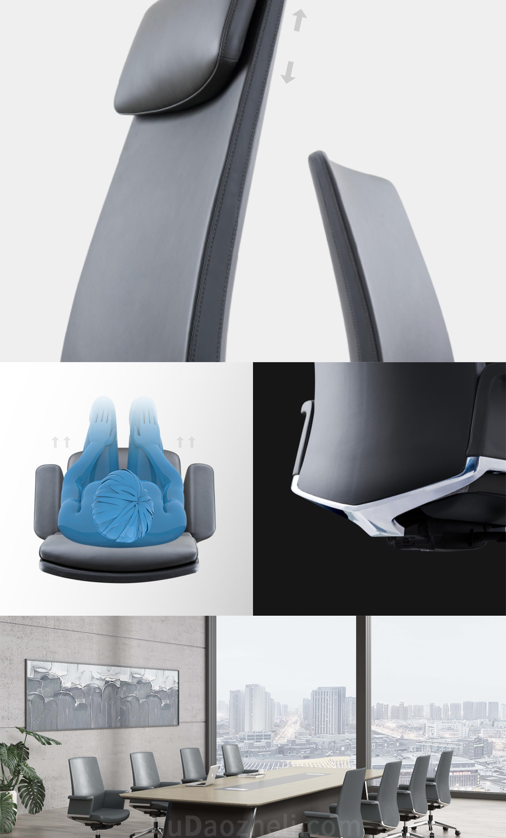 南京办公椅/Shield真皮老板椅/360款牛皮老板椅中班椅