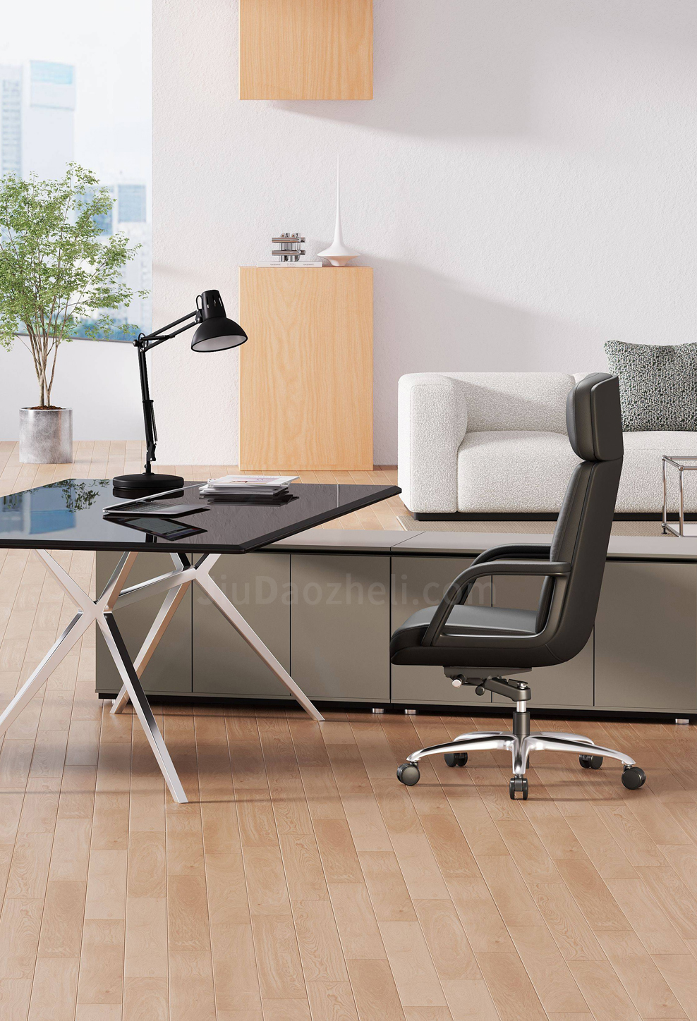 南京办公椅/Floréa真皮大班椅/567款老板椅访客椅