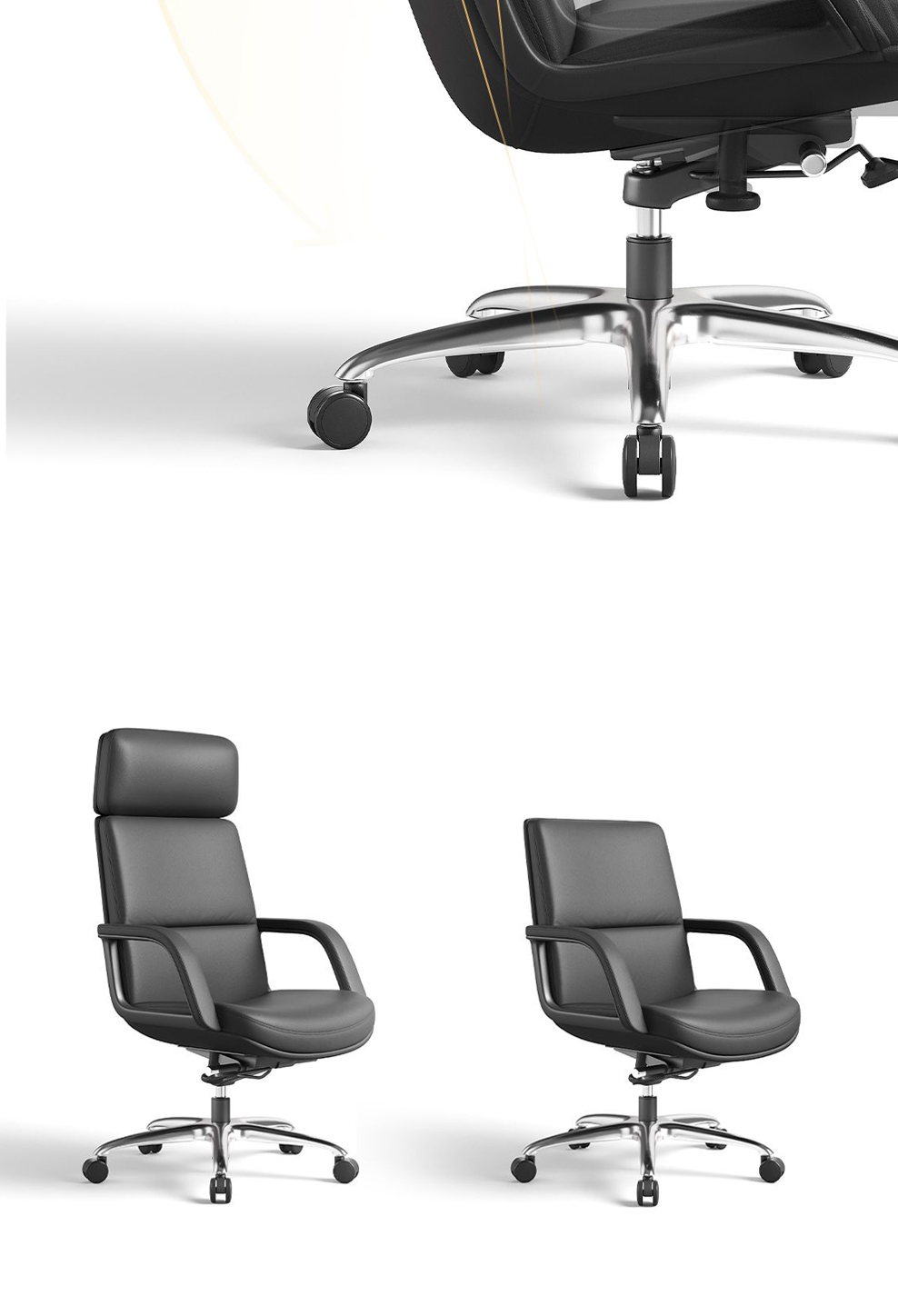 南京办公椅/Floréa真皮大班椅/567款老板椅访客椅